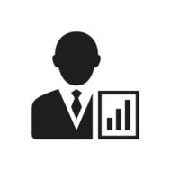 Businessman icon on a white background - Single Series N17