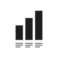 Bar Graph icon on a white background - Single Series N21