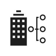 Office Building icon on a white background - Single Series N2