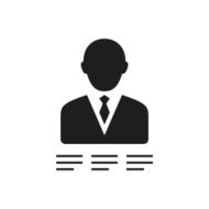 Businessman icon on a white background - Single Series N20