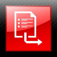 Document icon on a square button - Sleek Series N7