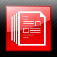 Document icon on a square button - Sleek Series N8