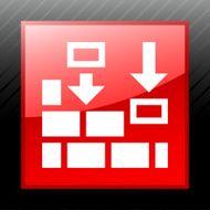 Wall icon on a square button - Sleek Series N2