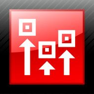 Logistics icon on a square button - Sleek Series N11