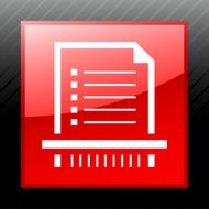 Document icon on a square button - Sleek Series N9