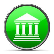 Bank icon on a round button - Slender Series N9