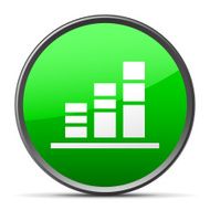 Bar Graph icon on a round button - Slender Series N19