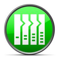 Flowchart icon on a round button - Slender Series N11