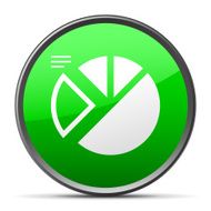 Pie Chart icon on a round button - Slender Series N7