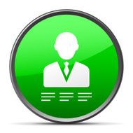 Businessman icon on a round button - Slender Series N21