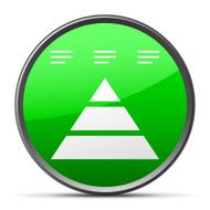 Pyramid icon on a round button - Slender Series N11