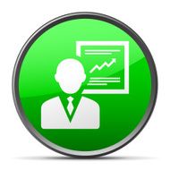 Businessman icon on a round button - Slender Series N22