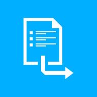 Document icon on a blue background - Smooth Series N7