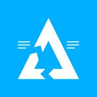 Chevron Chart icon on a blue background - Smooth Series N10