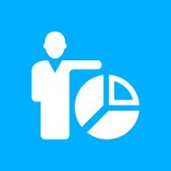 Businessman icon on a blue background - Smooth Series N20