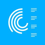 Radial Chart icon on a blue background - Smooth Series