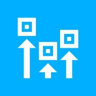 Logistics icon on a blue background - Smooth Series N11