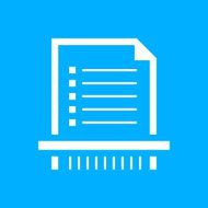 Document icon on a blue background - Smooth Series N9
