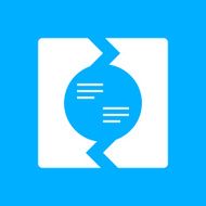 Chevron Chart icon on a blue background - Smooth Series N11