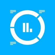 Donut Chart icon on a blue background - Smooth Series N5