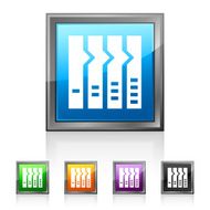 Flowchart icon on square buttons - Squared Series N11