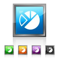 Pie Chart icon on square buttons - Squared Series N7