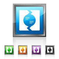 Chevron Chart icon on square buttons - Squared Series N11