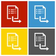 Document icon on square buttons - Square Series N7