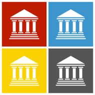 Bank icon on square buttons - Square Series N8