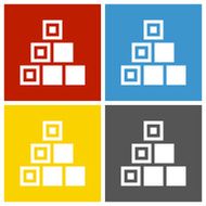 Logistics icon on square buttons - Square Series N9