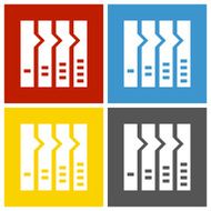 Flowchart icon on square buttons - Square Series N11