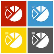 Pie Chart icon on square buttons - Square Series N7