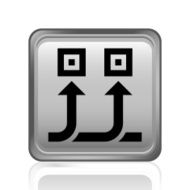 Conveyor icon on a square button - Steel Series N2