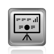 Projection Screen icon on a square button - Steel Series N5