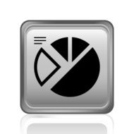 Pie Chart icon on a square button - Steel Series N7