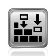 Wall icon on a square button - Steel Series N2