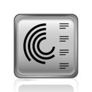 Radial Chart icon on a square button - Steel Series