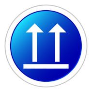 Logistics icon on a round button - Sticker Series N10
