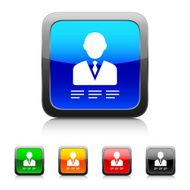 Businessman icon on color buttons - Style Series N21