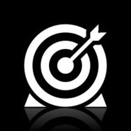 Target icon on a black background - White Series N7