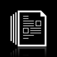 Document icon on a black background - White Series N8