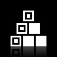Logistics icon on a black background - White Series N9