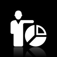 Businessman icon on a black background - White Series N20