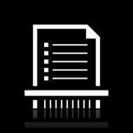 Document icon on a black background - White Series N9