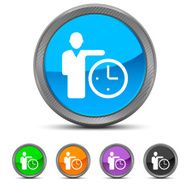 Businessman icon on circle buttons N3