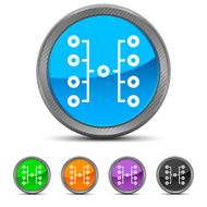 Flowchart icon on circle buttons N3