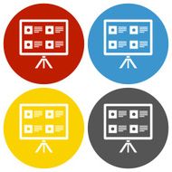 Projection Screen icon on circle buttons