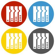 Flowchart icon on circle buttons N5