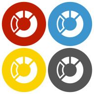 Donut Chart icon on circle buttons N2