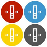Network Server icon on circle buttons N2
